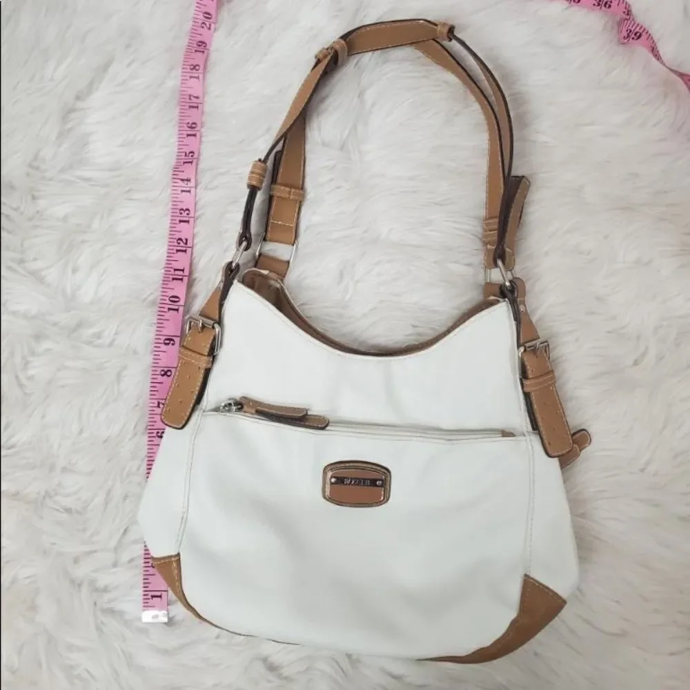 ROSETTTI WHITE & BROWN HOBO BAG